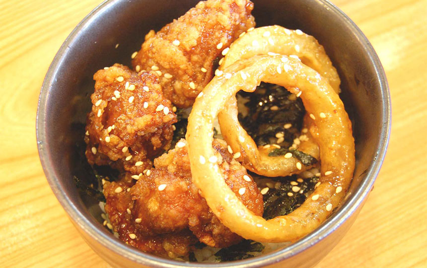 ミニから揚げ丼